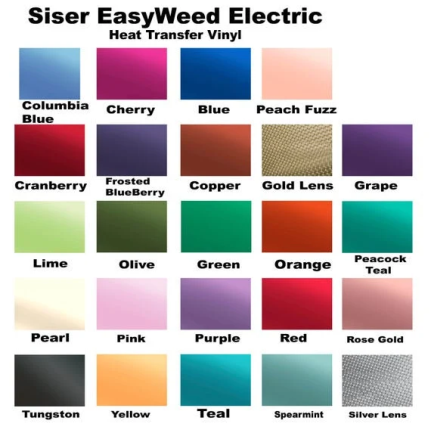 VINYL- SISER EASY WEED ELECTRIC HEAT TRANSFER VINYL- HTV